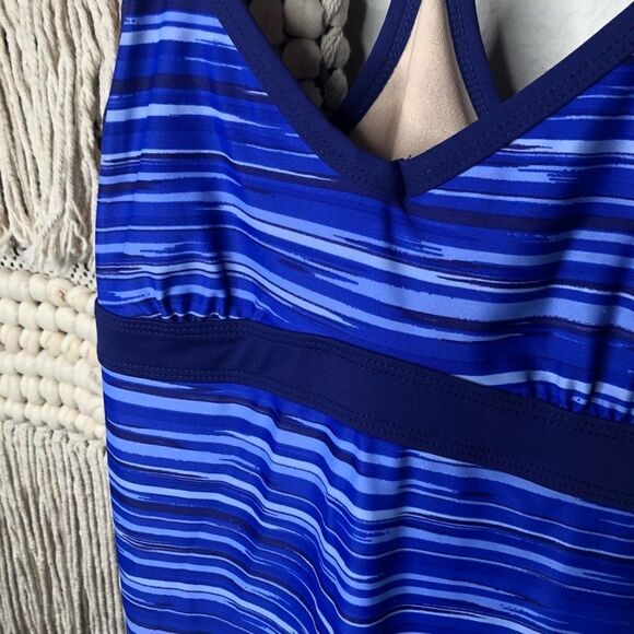 Athleta Shorebreak Wildflower Blue Swim Dress - Picture 3 of 12